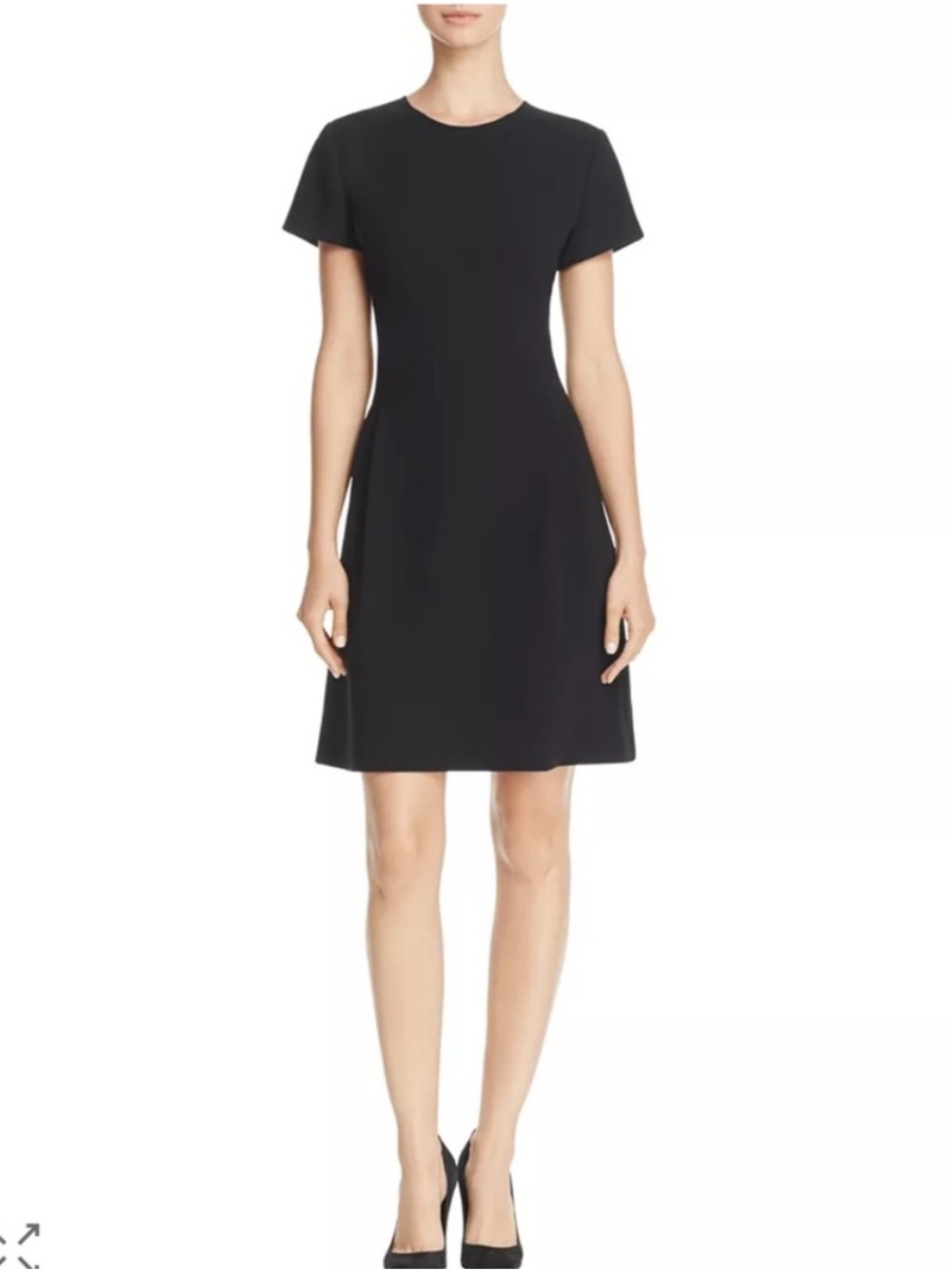 Theory Corset Tee Dress - Admiral Crepe Black